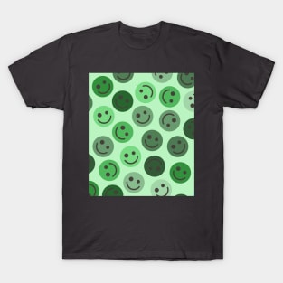 Green Happy Faces T-Shirt